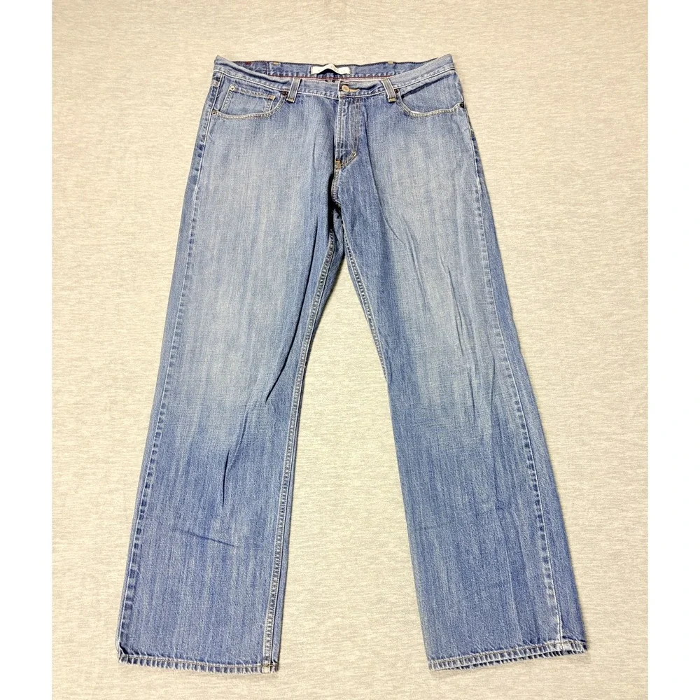 Tommy Hilfiger Freedom Relaxed Fit Jeans Mens 38 Blue Denim Straight Leg 32.5